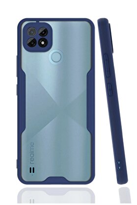 CepteToptan Realme C21 Kılıf Platin Silikon - Lacivert - DROPX5304-6222
