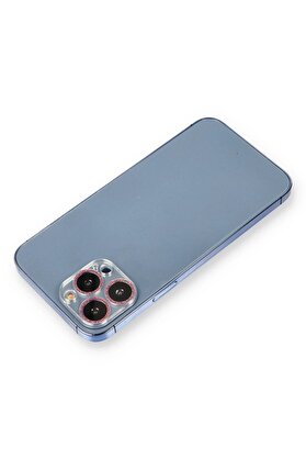 CepteToptan iPhone 12 Pro Shine Kamera Lens Koruma Cam - Pembe - DROPX1669-9439