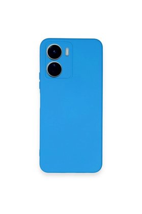 CepteToptan Vivo Y16 Kılıf Nano içi Kadife Silikon - Mavi - DROPX7649-2599