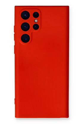 CepteToptan Samsung Galaxy S24 Ultra Kılıf Nano içi Kadife Silikon - Kırmızı - DROPX7859-5540