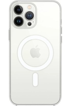 CepteToptan iPhone 14 Pro Max Kılıf Pc Real Magsafe Kapak - Şeffaf - DROPX4124-8933
