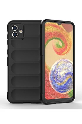 CepteToptan Samsung Galaxy A04 Kılıf Optimum Silikon - Siyah - DROPX2249-9534