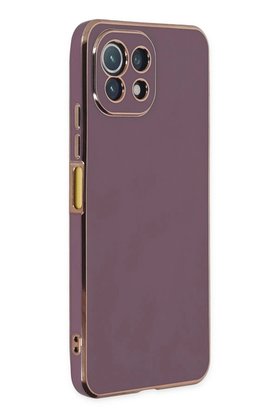 CepteToptan Xiaomi Mİ 11 Lite Kılıf Volet Silikon - Mor - DROPX7842-7633