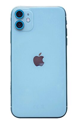 CepteToptan iPhone 11 Neon Fosforlu Kamera Lens - Mavi - DROPX1559-6772