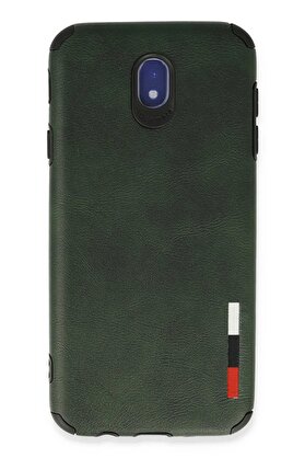 CepteToptan Samsung Galaxy J7 Pro / J730 Kılıf Loop Deri Silikon - Yeşil - DROPX4369-1877