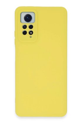 CepteToptan Xiaomi Redmi Note 12 Pro 4G Kılıf Nano içi Kadife Silikon - Sarı - DROPX7797-1302