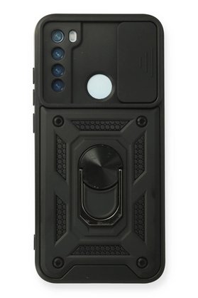 CepteToptan Xiaomi Redmi Note 8 Kılıf Pars Lens Yüzüklü Silikon - Siyah - DROPX9212-9016