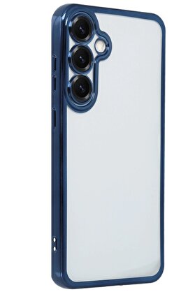 CepteToptan Samsung Galaxy S25 Plus Kılıf Lensli Silikon - Lacivert - DROPX7823-1571