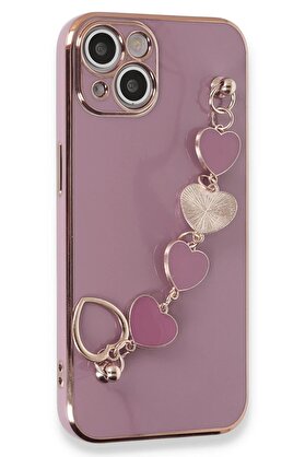 CepteToptan iPhone 14 Plus Kılıf Esila Silikon - Mor - DROPX9127-3013