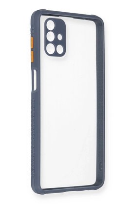 CepteToptan Samsung Galaxy M51 Kılıf Miami Şeffaf Silikon - Gri - DROPX4607-2692