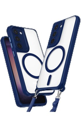 CepteToptan Samsung Galaxy S23 Plus Kılıf Enka Magsafe Silikon Kılıf - Lacivert - BRH026524-9665