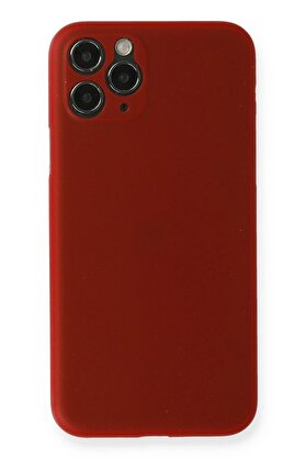 CepteToptan iPhone 11 Pro Max Kılıf PP Ultra İnce Kapak - Kırmızı - DROPX5771-3415