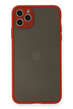 CepteToptan iPhone 11 Pro Max Kılıf Montreal Silikon Kapak - Kırmızı - DROPX5556-8092