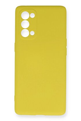 CepteToptan Oppo Reno 5 Pro Kılıf Nano içi Kadife Silikon - Sarı - DROPX7282-8031