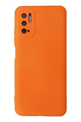 CepteToptan Xiaomi Redmi Note 10 5G Kılıf Nano içi Kadife Silikon - Turuncu - DROPX9539-8119