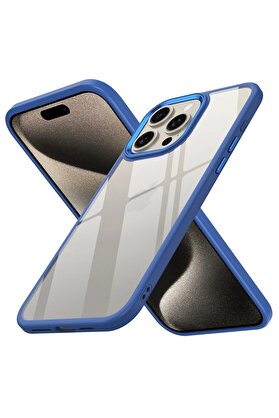 CepteToptan iPhone 15 Pro Kılıf Power Silikon - Mavi - DROPX2045-4085