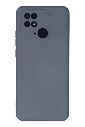 CepteToptan Xiaomi Redmi 10C Kılıf Nano içi Kadife Silikon - Gri - DROPX6270-9005