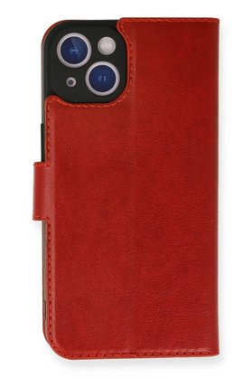 CepteToptan iPhone 14 Kılıf Trend S Plus Kapaklı Kılıf - Kırmızı - DROPX1154-4465