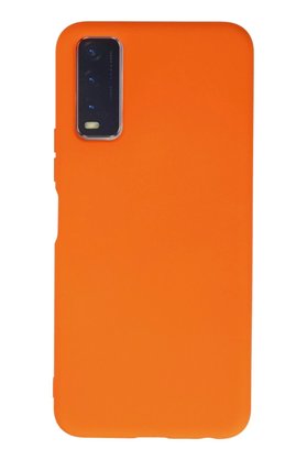 CepteToptan Vivo Y11S Kılıf Nano içi Kadife Silikon - Turuncu - DROPX2476-5629