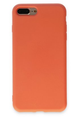 CepteToptan iPhone 7 Plus Kılıf Nano içi Kadife Silikon - Turuncu - DROPX3706-1187