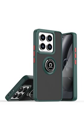 CepteToptan Xiaomi Mi 14T Montreal Yüzüklü Silikon Kapak - Yeşil - DROPX5702-7621