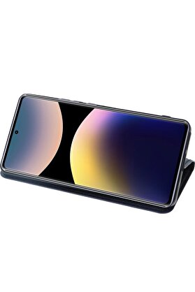 CepteToptan Xiaomi Redmi Note 14 Pro 4G Kılıf Trend S Plus Kapaklı Kılıf - Lacivert - DROPX6146-3867