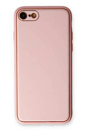 CepteToptan iPhone 7 Kılıf Coco Deri Silikon Kapak - Pudra - DROPX6818-6064