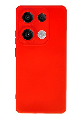 CepteToptan Xiaomi Redmi Note 13 4G Kılıf Nano içi Kadife Silikon - Kırmızı - DROPX5832-9780