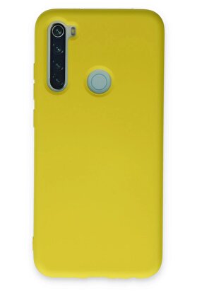 CepteToptan Xiaomi Redmi Note 8 Kılıf Nano içi Kadife Silikon - Sarı - DROPX5283-7681