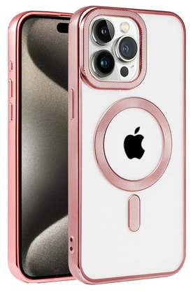 CepteToptan iPhone 14 Pro Max Kılıf Kronos Magsafe Kapak - Rose Gold - DROPX8991-8978
