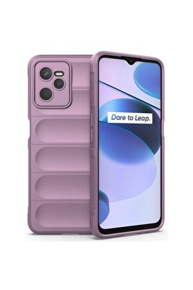 CepteToptan Realme C35 Kılıf Optimum Silikon - Mor - DROPX6924-7399