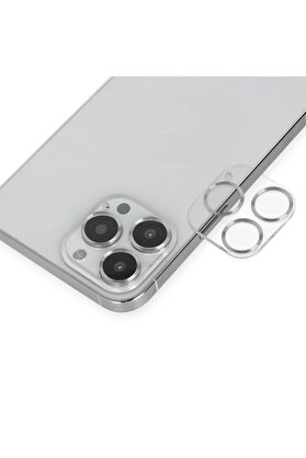 CepteToptan iPhone 14 Pro Max Band Metal Kamera Lens - Gümüş - DROPX1273-1641