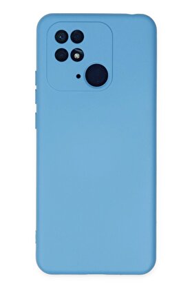 CepteToptan Xiaomi Redmi 10C Kılıf Nano içi Kadife Silikon - Mavi - DROPX1905-7838