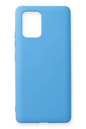 CepteToptan Samsung Galaxy A91 / S10 Lite Kılıf Nano içi Kadife Silikon - Mavi - DROPX2674-6072