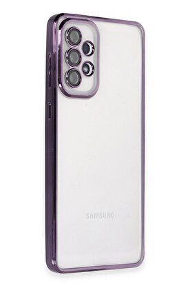 CepteToptan Samsung Galaxy A33 5G Kılıf Lensli Silikon - Mor - DROPX7244-5497