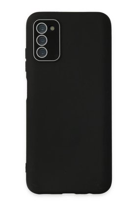 CepteToptan Samsung Galaxy A03S Kılıf Lansman Glass Kapak - Siyah - DROPX4512-1270