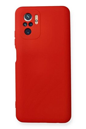 CepteToptan Xiaomi Redmi Note 10 Kılıf Nano içi Kadife Silikon - Kırmızı - DROPX4320-9026