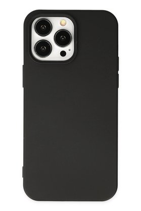 CepteToptan iPhone 14 Pro Max Kılıf Nano içi Kadife Silikon - Siyah - DROPX3484-1340