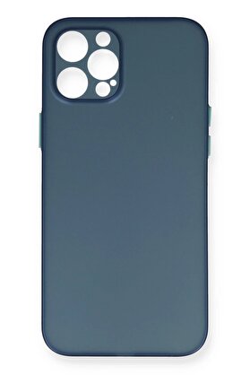 CepteToptan iPhone 12 Pro Max Kılıf PP Ultra İnce Kapak - Mavi - DROPX9877-2238