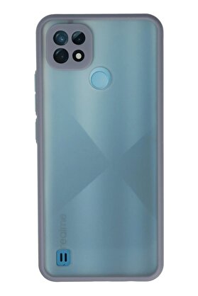 CepteToptan Realme C21 Kılıf Montreal Silikon Kapak - Gri - DROPX4929-1943
