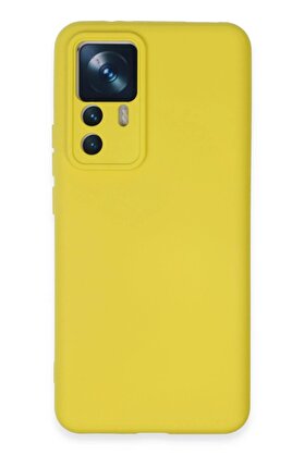 CepteToptan Xiaomi Mi 12T Pro Kılıf Nano içi Kadife Silikon - Sarı - DROPX3257-5676