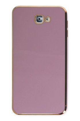 CepteToptan Samsung Galaxy J7 Prime Kılıf Volet Silikon - Mor - DROPX9628-1190