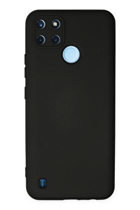CepteToptan Realme C25Y Kılıf Nano içi Kadife Silikon - Siyah - DROPX7297-2586