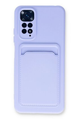 CepteToptan Xiaomi Redmi Note 11S Kılıf Kelvin Kartvizitli Silikon - Lila - DROPX8938-7007