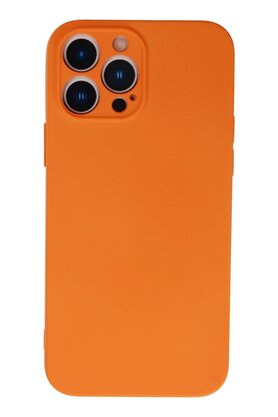 CepteToptan iPhone 13 Pro Kılıf Nano içi Kadife Silikon - Turuncu - DROPX8121-3252