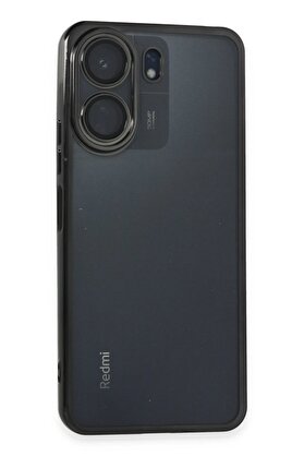 CepteToptan Xiaomi Redmi 13C Kılıf Lensli Silikon - Siyah - DROPX2121-5227