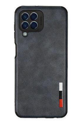 CepteToptan Samsung Galaxy M33 Kılıf Loop Deri Silikon - Lacivert - DROPX6414-7491