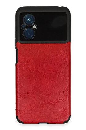 CepteToptan Xiaomi Poco M5 Kılıf Loop Deri Silikon - Kırmızı - DROPX6936-4588