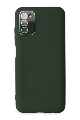 CepteToptan Samsung Galaxy A03S Kılıf Lansman Glass Kapak - Koyu Yeşil - DROPX1166-5031