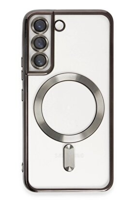 CepteToptan Samsung Galaxy S22 Kılıf Kross Magneticsafe Kapak - Siyah - DROPX1384-9038